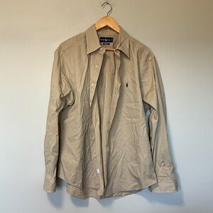 Ralph Lauren Men's Beige Shirt Jacket Classic Fit